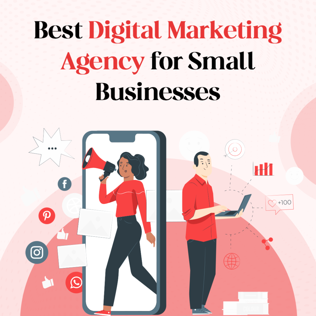 Digital marketing team analyzing graphs and campaign data on laptop – ideal agency setup for small business growth.