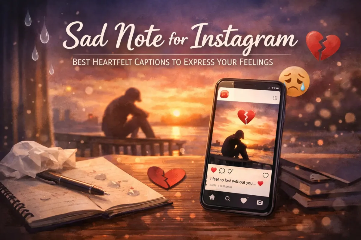 Sad Note for Instagram